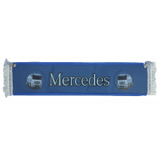 Вымпел 500х100мм эко-кожа Mercedes / пустой синий