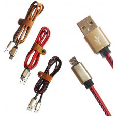 Кабель USB 1м Кожаный Micro USB купить