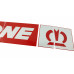 Наклейка №101 светоотражающая KRONE эмблема Правый, Полоски, Красный