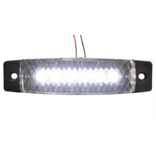 Фонарь габаритный LED 24V, белый (30x130мм, 6-светодиодов) NOKTA Турция