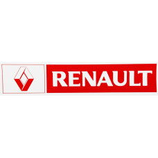 Наклейка №102 светоотражающая RENAULT эмблема, Левый, Полоски, Красный