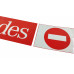 Наклейка №131 светоотражающая 407х86мм MERCEDES кирпич, Правый, Полоски, Красный