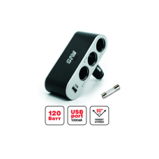 Разветвитель прикуривателя AVS 12-24 (на 3 выхода+USB) CS312U