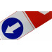 Наклейка №169 светоотражающая 407х86мм VOLVO стрелка, Левый, Полоски, Красный