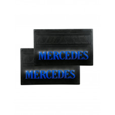 Брызговики (резина) 580х360мм MERCEDES (синяя надпись) купить
