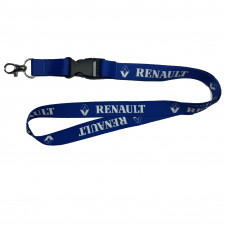 Шнурок на шею с карабином для ключей "RENAULT" Синий