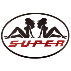Наклейка №29 №30 светоотражающая "Super Girl"
