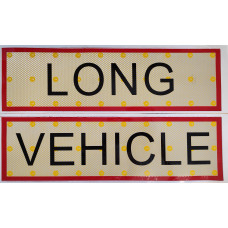 Наклейка №164 светоотражающая Long Vehicle из двух частей белая основа