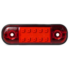 Фонарь маркерный 160 2 ряда красный 10LED с прокладкой 12V купить