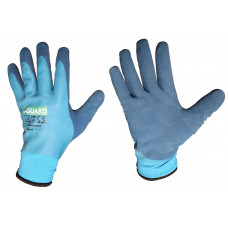 Перчатки утеплённые двухслойные перчатки, покрытые латексом в два слоя, синие (уп. 6шт) купить