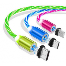 Кабель USB 1м (на магните) светящийся Micro USB купить