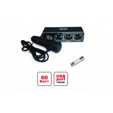 Разветвитель прикуривателя AVS 12-24 (на 3 выхода+USB) CS313U купить