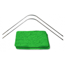 Комплект направляющих со шторами К-З зеленый (барашка) односторонние