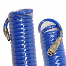 Шланг подкачки с быстр/р спиральный 10м 8х12мм полиэтилен PE Синий