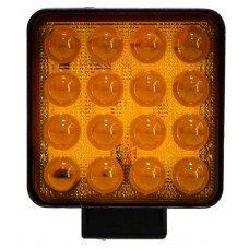 Фара противотуманная LED 48W, 16Led, Желтая, 12-24V, 110х110х35мм ЛИНЗА купить