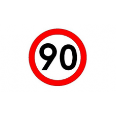 Наклейка №45 светоотражающая "Ограничение скорости-90" купить