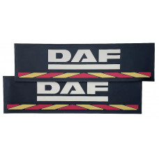 Брызговики длинномер 1200х350мм из 2-х частей DAF белый (красно- желтая полоса) LUX купить