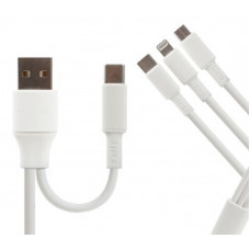 Кабель USB 1,2м 4в1 USB-Type-C/Micro-Lightning-Type-C /5