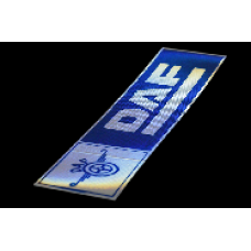 Наклейка №52 светоотражающая DAF эмблема, Левый, Полоски, Синий