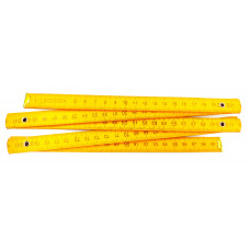 Линейка деревянная складная с желтым покрытием, L=1м ЭКО