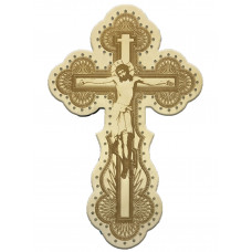 Табличка светящаяся Крест деревянный В СПАЛЬНИК 500х350мм 24V купить