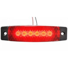 Фонарь габаритный LED 24V, красный (30x130мм, 6-светодиодов) NOKTA Турция