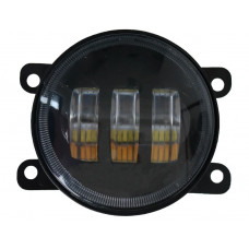 Фара противотуманная LED 30W DAF (универс.) 3Led, Б, d=90, регулир., к-т