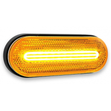 Фонарь маркерный Fristom LED 12-36В, желтый со светоотражателем и проводом Польша купить