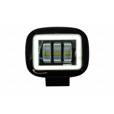Фара противотуманная LED 30W (квадратная) с ободком 120х95мм купить