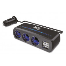 Разветвитель прикуривателя AVS 12-24 (на 3 выхода+2 USB) CS318U