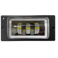 Фара противотуманная LED 50W, 5Led, 2 режимa+ободок, Б/Ж, 12-24V, 170х85мм, регулир., к-т купить