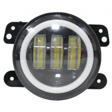 Фара противотуманная LED 30W DAF (универс.) 3Led, Ободок (Б/Ж), 12-24V, d=90мм, регулир., к-т купить