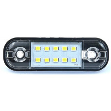 Фонарь маркерный 160 2 ряда белый 10LED с прокладкой 12V