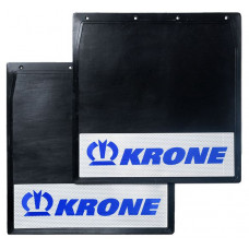 Брызговики 400х400мм "KRONE" (Эмблема с синей надпись) с светоотражающей белой основой купить