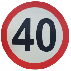 Наклейка №38 светоотражающая "Ограничение скорости-40" купить