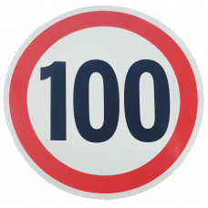 Наклейка №37 светоотражающая "Ограничение скорости-100"