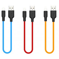 Кабель USB IPHONE Lightning 1м Силиконовый / Красный / Черный / Синий купить