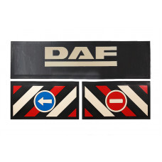 Брызговики длинномер из 3-х частей с рисунком DAF (Красно-Белый) LUX купить