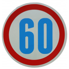Наклейка №41 светоотражающая "Ограничение скорости-60" Синий купить