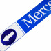 Наклейка №130 светоотражающая 407х86мм MERCEDES стрелка, Левый, Полоски, Синий