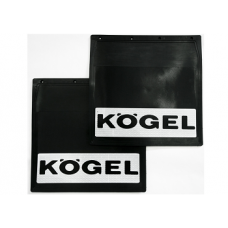 Брызговики 400х400мм "KOGEL" (черный) с светоотражающей белой основой