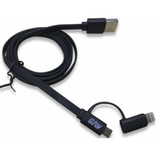 Кабель USB AVS Универсальный MICRO / IPHONE 1м MIP-563
