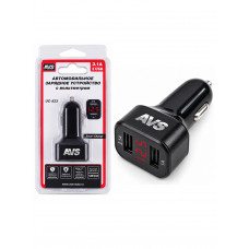 Автомобильное зарядное устройство USB с вольтметром (2 порта, 3.1А) (черный) AVS UC-523 Автомобильное зарядное устройство USB с вольтметром (2 порта, 3.1А) (черный) AVS UC-523 купить