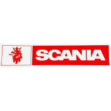 Наклейка №103 светоотражающая SCANIA эмблема, Левый, Полоски, Красный