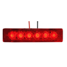 Фонарь габаритный LED 24V, красный (L=90мм, 6-светодиодов) NOKTA Турция купить
