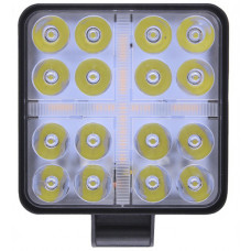 Фара противотуманная LED 48W, 16Led, 16мм, Б+Ж + страбоскоп, 12-24V, 110х110х25мм купить