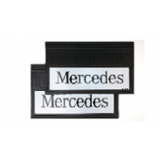 Брызговики 670х270мм "MERCEDES" (черный) с светоотражающей белой основой купить