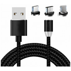 Кабель USB 1,2м 3в1 Lightning + Micro + Type-C Магнитный купить