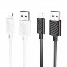 Кабель USB IPHONE Lightning 1м Резиновый / Черный / Белый купить