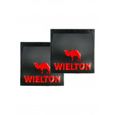 Брызговики (резина) 400х400мм WIELTON (красная надпись) купить